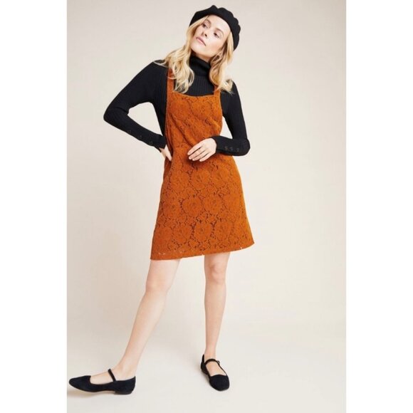 Anthropologie | DOLAN Collection Hattie Corduroy Overall Dress Bronze XL - Picture 1 of 6